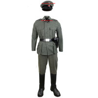 ZIWA INTERNATIONAL WW2 Uniforme de Garde Allemande du Front de Guerre Complet avec Insignes et Accessoires 100% Coton Homme Toutes Saisons