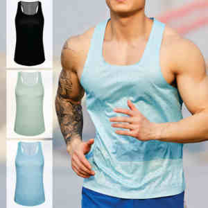 Wholesale Custom Summer Workout Sportswear for Men Sleeveless Fitness Tank Top Soft Cotton Quick Dry Breathable Custom Color - Product Image 5