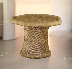 Table centrale en rotin mignon avec console en incrustation d'os à base en bois durable Tables basses en osier tissées à la main pour meubles de salon - Product Image 4