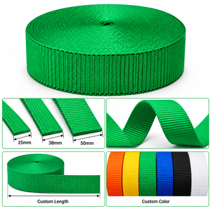 High Quality 25mm/38mm/50mm Eco-Friendly Polyester/Nylon Webbing Strap Custom Logo 1.6-3mm Black/<b>White</b>/Orange Bags Shoes Garment - Product Image 6