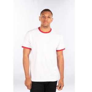 T-shirt en jersey fin Bella + Canvas Tultex pour homme, logo personnalisé en gros, vintage, bord contrasté, coupe régulière, 100% - Product Image 2