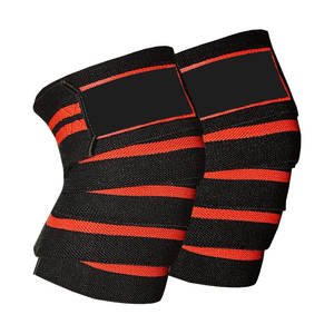 Enveloppes de genou d'haltérophilie de couleur unie/meilleur prix de gros enveloppes de genou d'entraînement de gymnastique à séchage rapide - Product Image 1