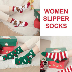 7 Pairs of Cozy Fluffy Winter <b>Socks</b> for <b>Women</b> Digital Printed <b>Warm</b> Fuzzy Christmas <b>Socks</b> - Product Image 6
