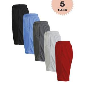 Paquete de 5 pantalones cortos de lona transpirables ligeros para hombre 100% algodón cristal sólido - Product Image 2