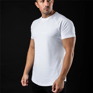 Camiseta de poliéster para gimnasio para hombre, Impresión de logotipo personalizado, venta al por mayor rápida, sublimación en blanco liso, blanco con serigrafía - Product Image 6