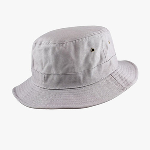 Chapeaux seau personnalisés en coton brodé imprimé pour adultes Chapeau de pêcheur vierge à large bord Chapeau seau décontracté solide - Product Image 4
