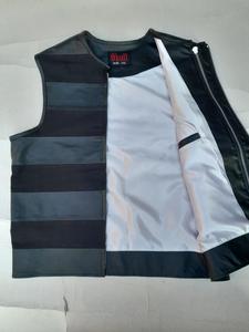 Chaleco de Cuero Reversible para Hombre, Chaleco Informal de Secado Rápido, Respetuoso con el Medio Ambiente, Impermeable, Transpirable, Moda de Motocicleta, No Tejido, Invierno - Product Image 3