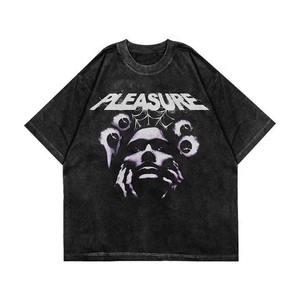 100% coton personnalisé logo étiquette t-shirts imprimé personnalisé hommes T-shirt DTG impression blanc et noir T-shirt - Product Image 2