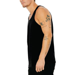 Camiseta sin mangas cómoda hecha a medida para hombre, servicio OEM, transpirable, precio al por mayor, camisetas sin mangas para hombre de colores sólidos - Product Image 5