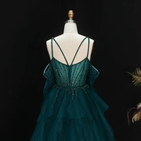 Robe de soirée élégante et scintillante Jancember LSZ123, corset en maille luxueux, robe à perles linéaires avec traîne amovible