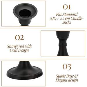 Pure Home and Living Soporte votivo de aluminio transparente con base de metal Elegante decoración navideña para el hogar - Product Image 4