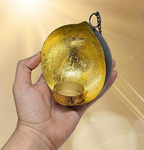 Wall Hanging Iron Tea Light Holder for Living Room Foil Paint Votive <b>Sconce</b> <b>Candle</b> Holder - Product Image 3