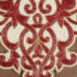 Handmade Cloth Decorative Wedding <b>Table</b> <b>Runner</b> with Leaves Design Christmas Dining <b>Table</b> Beaded placemat for Home Use - Product Image 1