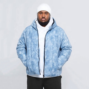 Chaqueta acolchada de invierno de tendencia para hombre, abrigo superior grueso cálido de alta calidad con cuello levantado y capucha - Product Image 1