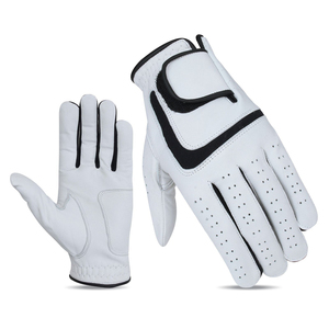 Guantes de golf para adultos Unisex de calidad superior superventas 2025 logotipo personalizado mano izquierda piel de oveja empuñaduras de cuero genuino para deportes - Product Image 4