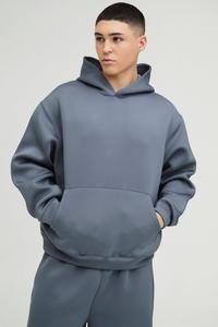 Ensemble de survêtements unisexes en molleton à capuche, couleur unie, avec logo personnalisé, en coton épais de haute qualité, design 2-en-1, pour l'automne, décontracté - Product Image 3