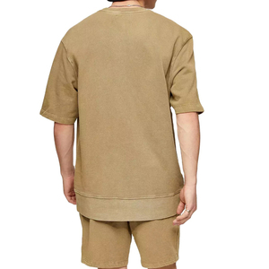 Conjunto de camiseta y pantalones cortos de algodón con cuello redondo y estampado informal para hombre 2025 de secado rápido para otoño - Product Image 4