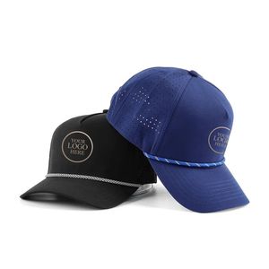 Casquettes de golf OEM tendance et respirantes, personnalisables avec logo, trous découpés au laser, ajustables avec cordon pour activités de plein air - Product Image 6
