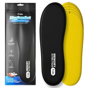 Frido Max Comfort <b>Insole</b> | SEBS Gel & Memory Foam Top Layer | All-Day Comfort <b>Insoles</b> for <b>Men</b> - Product Image 1