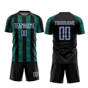 ชุดเสื้อกีฬาผ้าโพลีเอสเตอร์แห้งเร็วชุดเล่นฟุตบอลชุดออกกำลังกายพิมพ์ชื่อเฉพาะเสื้อกางเกงขาสั้นเสื้อเจอร์ซี่แบบมีสไตล์ - Product Image 4