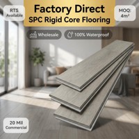 Plancher en vinyle SPC imperméable à l'eau avec système de clic 5-7 mm |   Couche d'usure de 20 mil |   Faible MOQ 4 m² |   RTS OEM