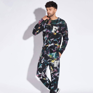 Sweat-shirts et pantalons de jogging pour hommes de haute qualité personnalisés, survêtement tie-dye surdimensionné, ensembles de survêtement pour hommes - Product Image 1
