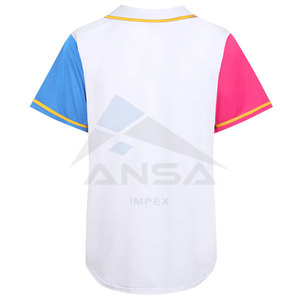 Maillot de baseball de qualité supérieure, boutonné, couleur unie, provenant d'un fabricant de premier plan, maillot de baseball boutonné - Product Image 3