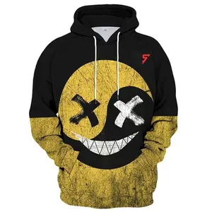 Devil Smiling Face 3D Printing Hoodie Men's Fashion Casual Funny Pullover XOXO Pattern Hoodies