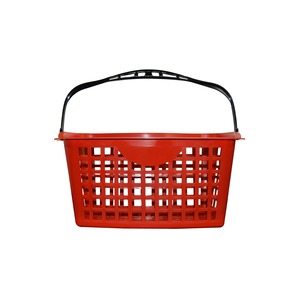 28L Red <b>Plastic</b> Shopping <b>Basket</b>-Market Cart - Product Image 1