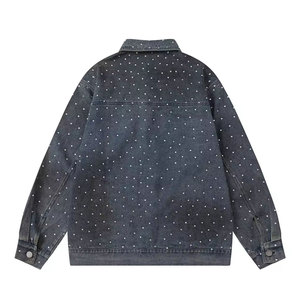Best Selling <b>Rhinestone</b> Jeans <b>Jacket</b> Latest Design And Casual Wear <b>Rhinestone</b> Jeans <b>Jacket</b> - Product Image 2