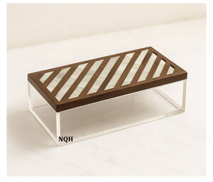 Porta pañuelos de lujo de madera de acacia Arabix, hecho a mano, con diseño islámico arabesco, cubierta de madera para pañuelos, para decoración del hogar en Ramadán. - Product Image 3