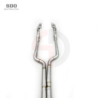 Sistem Knalpot Lengkap Performa Tinggi SDO Stainless Steel Poles Cermin untuk Mercedes-Benz AMG C63 W204 6.2L V8 2007-2014