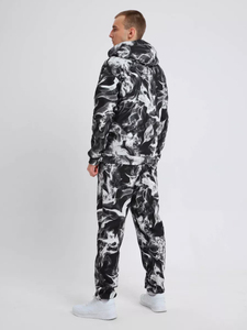 Nuevo Conjunto Deportivo Tie-Dye con Capucha para Hombre, Tendencia 2025, Estampado de Arte Urbano, Pantalones Deportivos Holgados de Mezcla de Algodón, Chándal con Logotipo Personalizado - Product Image 3