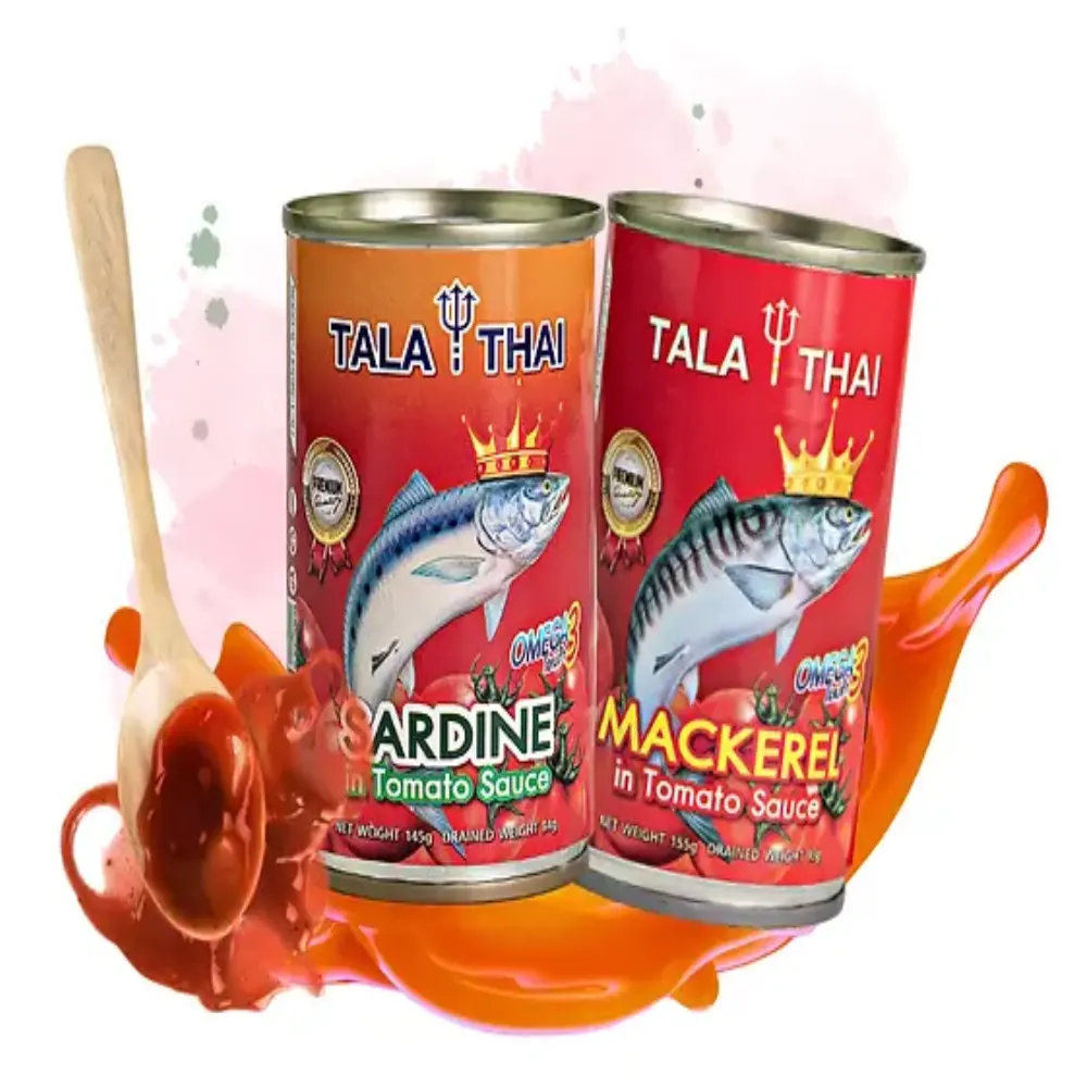 24 mesi 155g di Sardine in scatola pronto da mangiare pomodori raffinato olio di girasole senza tonno distributore di pesce in scatola in Thailandia