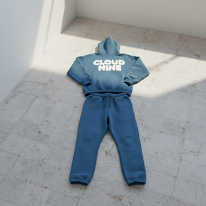 Conjunto de Sudadera con Capucha para Hombre, Estilo Deportivo, Azul Sólido, Lavado Ácido, Transpirable, Ecológico, de Algodón, Talla Grande, con Logotipo Personalizado, Servicio OEM, Nueva Tendencia - Product Image 6