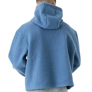 OEM logotipo personalizado Sherpa Cropped Boxy pulóver peso pesado sudaderas con capucha bordado personalizado más tamaño para hombre Sherpa Sudadera con capucha y sudaderas - Product Image 3