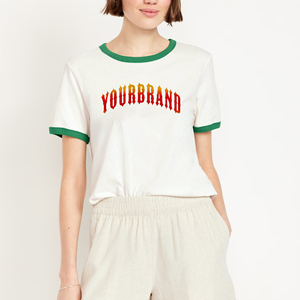 T-shirts vierges surdimensionnés personnalisés pour femmes 100% coton 280 GSM T-shirt imprimé personnalisé pour femmes - Product Image 1