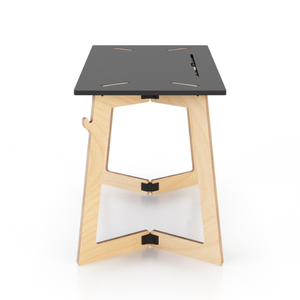 KRY-001-002 Design italiano moderno convertibile modulare scrivania per ufficio Executive tessuto di betulla compensato Valchromat colorato Mdf - Product Image 2