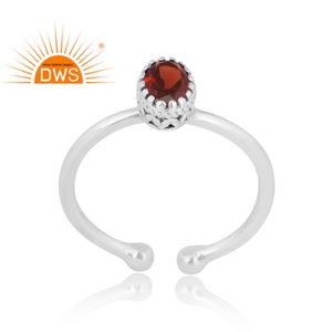 Nuevo diseño elegante, anillo de piedras preciosas de granate Natural de plata 925 para mujer, joyería de diseño personalizado para mujer, regalo para ella - Product Image 1