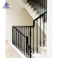 Rampe d'escalier intérieure en fer forgé en forme de U, de conception récente, de haute qualité, pour villas et maisons, style rétro, garde-corps de sécurité