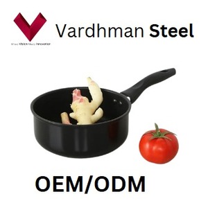 Casserole en fonte antiadhésive compatible induction, ustensiles de cuisine en métal avec couvercle en verre pour la cuisson, style Venus Pan - Product Image 4