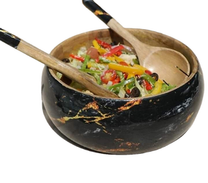 ชามไม้2ช้อนสำหรับบ้านและร้านอาหารดีไซน์แบบดั้งเดิมเป็นมิตรต่อสิ่งแวดล้อม - Product Image 5