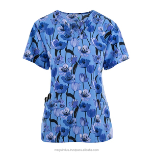 Nuevos conjuntos de uniformes elásticos ajustados para mujer, uniformes médicos de sala de operaciones de Color sólido, Material de lona, uniformes de enfermera - Product Image 1