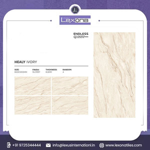 Azulejos de pared y suelo de porcelana brillante modernos de 600x1200MM del exportador indio para uso sin fin de suelos de Centros Comerciales - Product Image 2