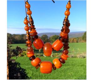 Collier en corne de buffle d'eau et de miel berbère africain multicolore fait à la main Style ethnique religieux écologique - Product Image 3