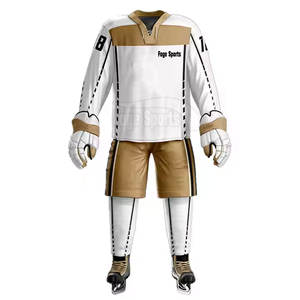 Los más populares diseñan su propio logotipo Conjuntos de uniformes de hockey sobre hielo Tallas grandes Secado rápido Transpirable para adultos - Product Image 1