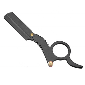 Rasoir de sécurité professionnel personnalisé de haute qualité en acier inoxydable noir, lames à lame unique, rasoir humide en acier inoxydable - Product Image 1