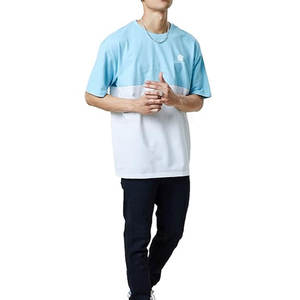 Venta al por mayor 100% algodón de los hombres de gran tamaño de la caída del hombro camiseta con cuello redondo de impresión personalizada hecha con fibra de bambú - Product Image 3