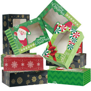 Tùy Chỉnh Thân Thiện Với Môi Tông Giáng Sinh Cookie Hộp Với Cửa Sổ PVC Cho Ăn vặt Bánh Bao Bì Bán Buôn <span class=keywords><strong>Xmas</strong></span> - Product Image 5