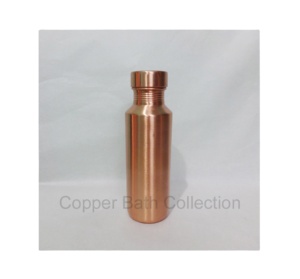 Customized 100% Copper Minimalist <b>Water</b> <b>Bottle</b> Long Neck Direct Drinking for <b>Gym</b> Yoga Outdoor Activities Boiling Applicable - Product Image 1